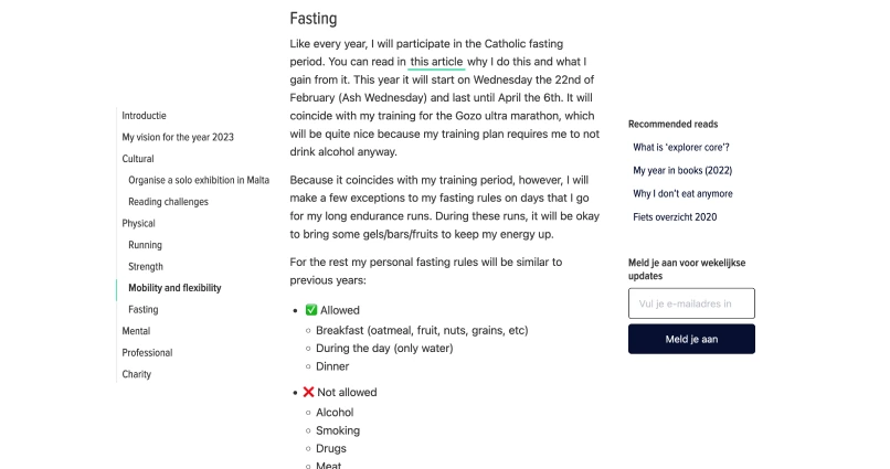 Sabbatical Jaer article web design